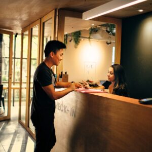 hotel reservation for visa applications featuring a booking guest
